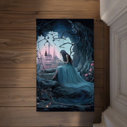 Morose Cave - White Indoor Outdoor Door Mat for Home Decor