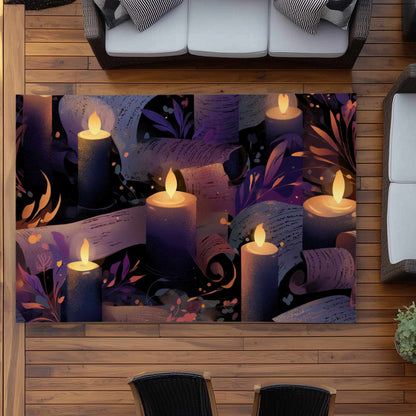 Tapis d'extérieur « Chuchotis à la chandelle » | Décoration d'intérieur