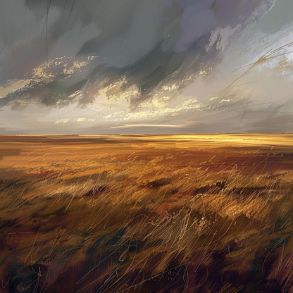 Before the storm - Brown Round Outdoor Area Rug