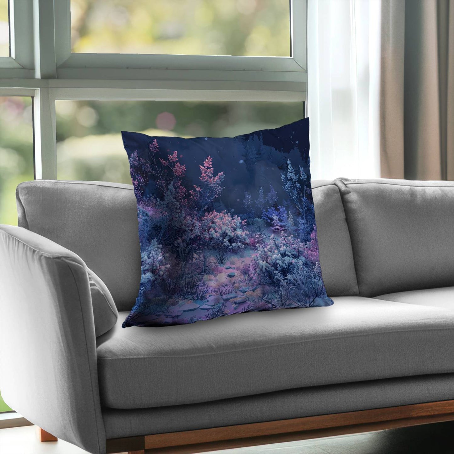 Cold night - Throw pillow - Print on demand