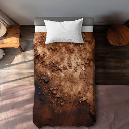 Housse de couette marron à motif Dark Patch | Décoration d'intérieur élégante