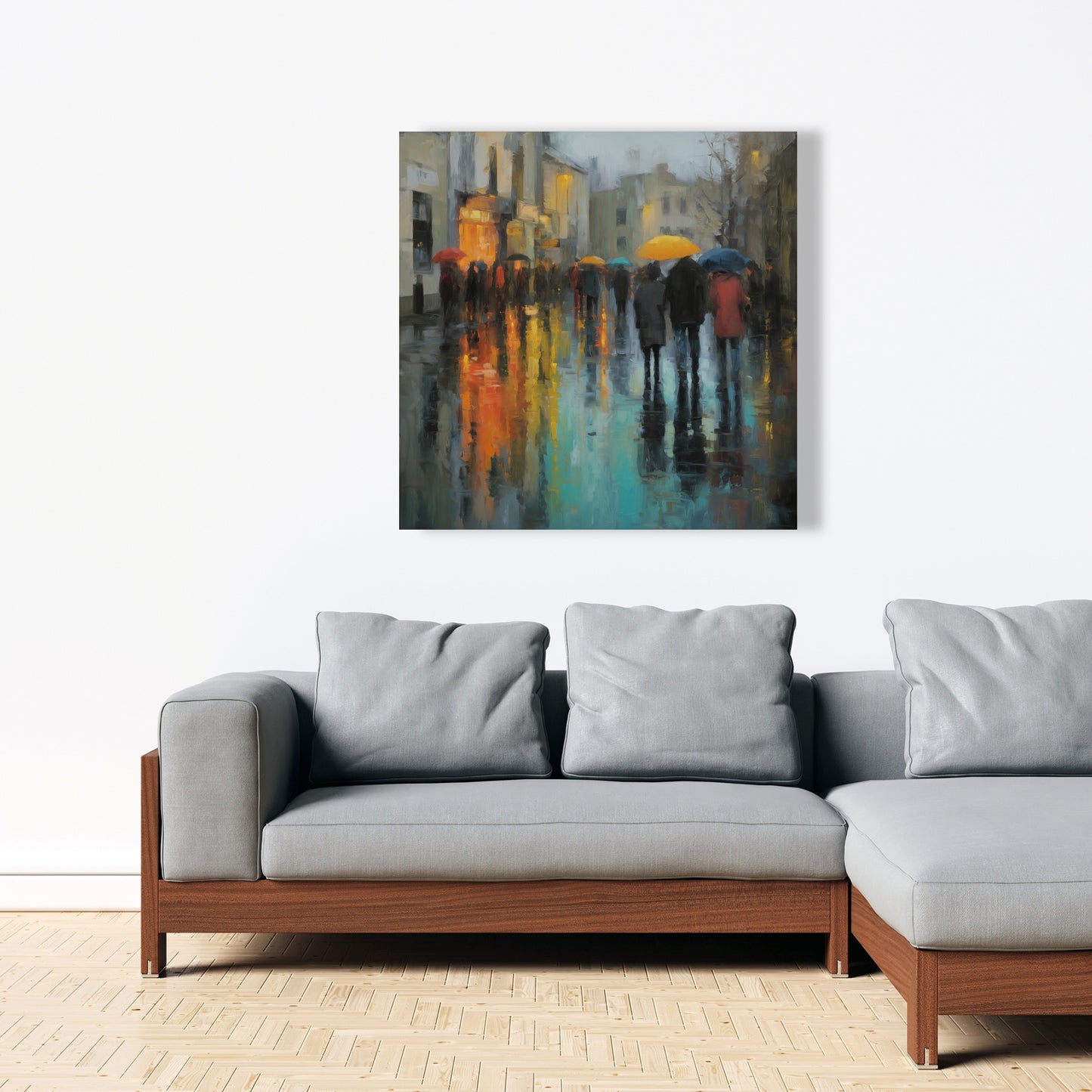Rainy Day Yellow Canvas - Brighten Your Home Decor Today