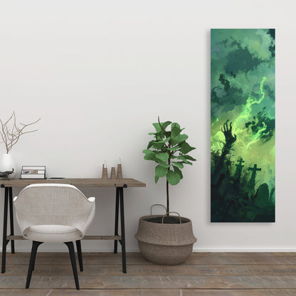 Reaching Hell - Black Canvas Home Decor Art for Modern Spaces