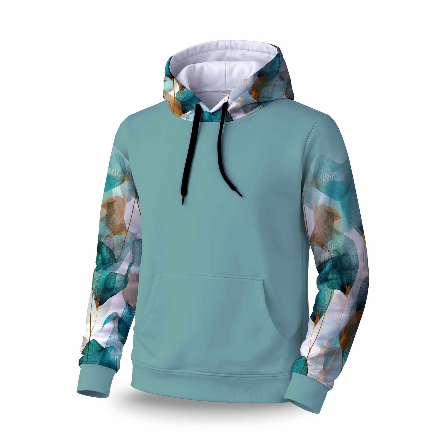 Teal and Brown Sleevie Pullover Hoodie | Stylish Apparel