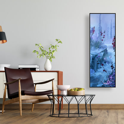 Valley of ice - 36"x36" Framed canvas