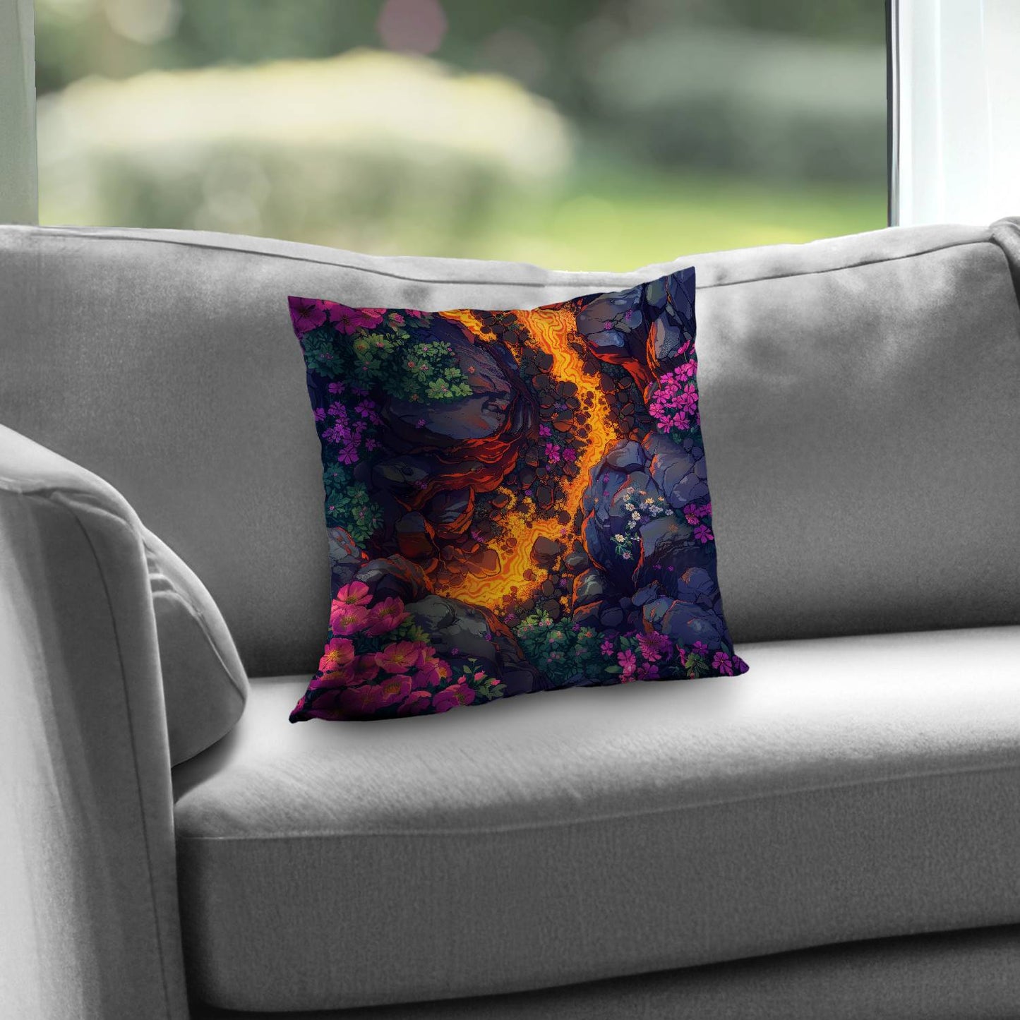 Hot river - Throw pillow - Print on demand