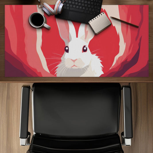 Looking out Red Desk Mat - Stylish Home Decor Accessory
