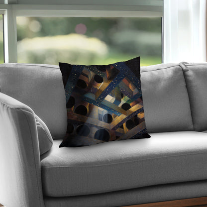 Pipe Dream Poly Twill Throw Pillow - Stylish Home Decor