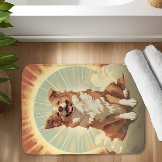 Pats and Smiles Beige Bath Mat - Stylish Home Decor Accent