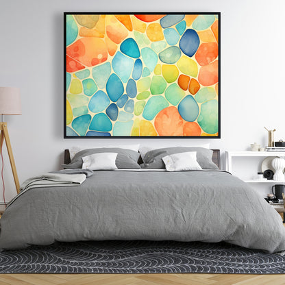 Blobs - 36"x36" Framed canvas