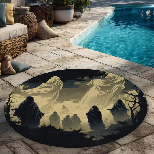 Limbo Beige Round Outdoor Area Rug for Home Decor | Stylish