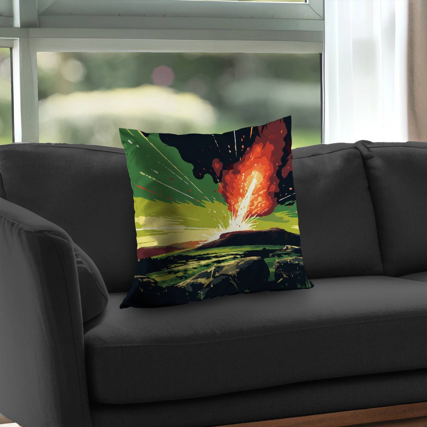 Coussin décoratif Crash en sergé de polyester - Décoration d'intérieur élégante