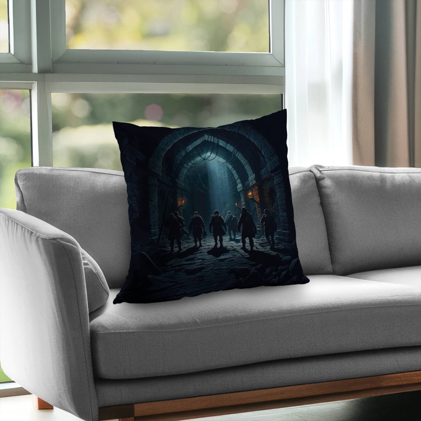 Deep exploration - Throw pillow - Print on demand