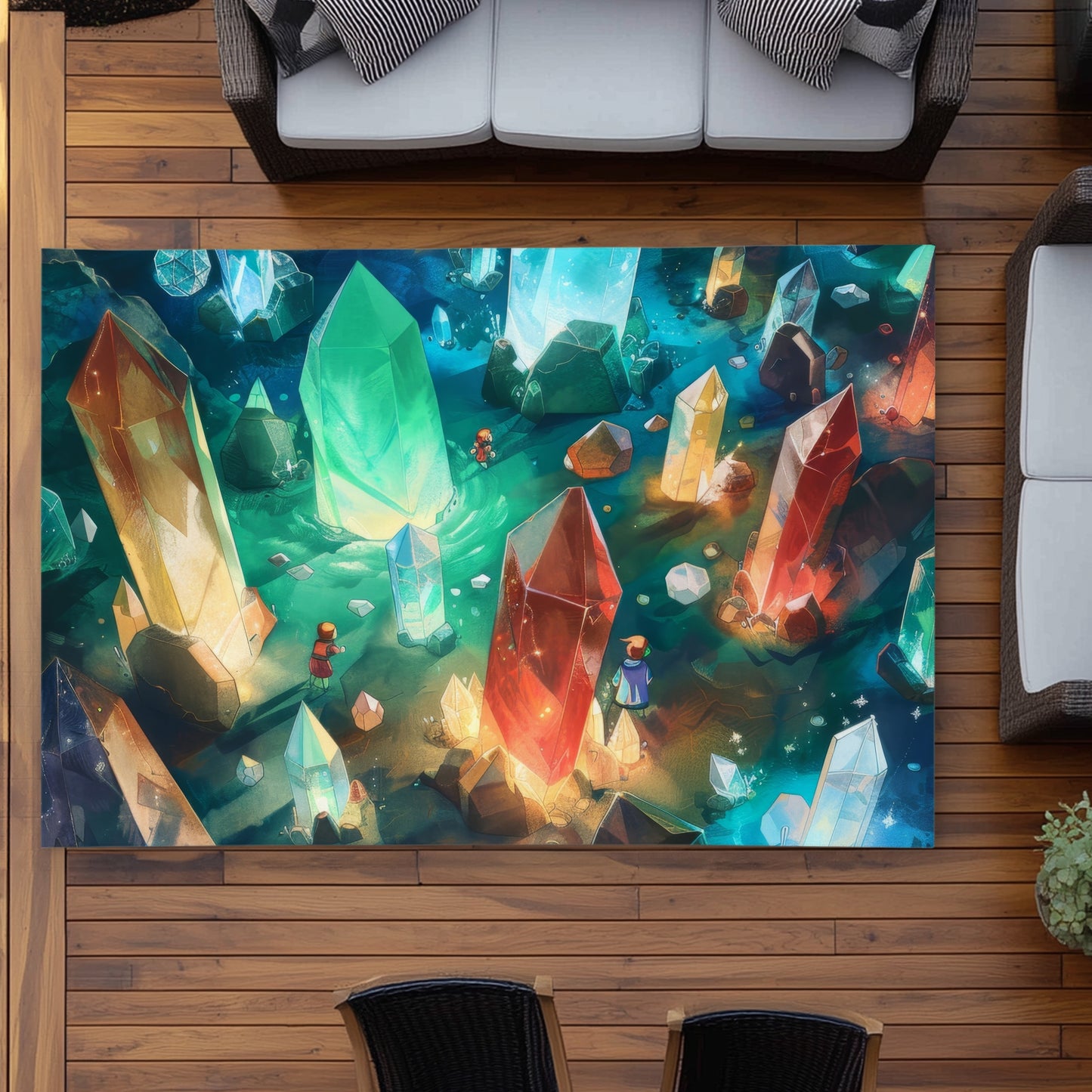 The Quest Turquoise Outdoor Area Rug | Home Decor Essentials