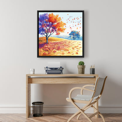 Spring breeze - White Framed Canvas Home Decor Art Piece