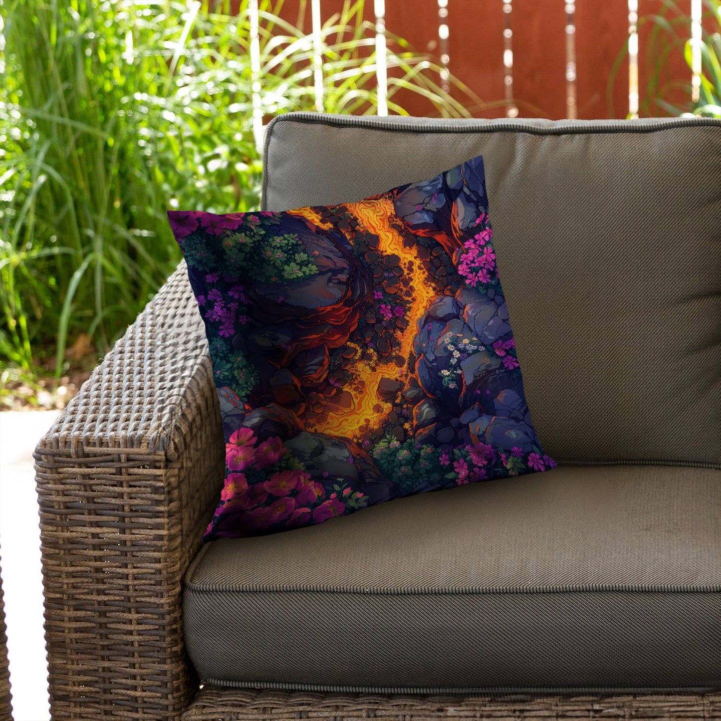 Hot river - Throw pillow - Print on demand