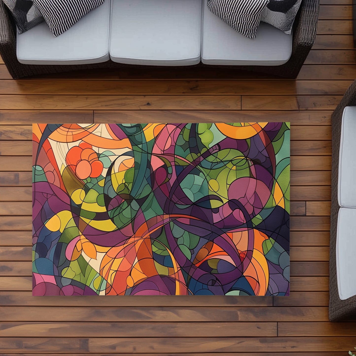 Tapis d'extérieur Converge - Décoration élégante pour terrasses