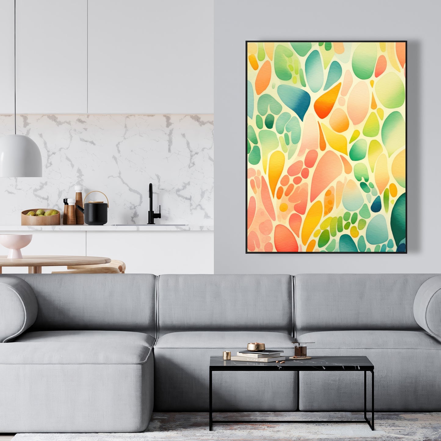Organic Fruits Orange Framed Canvas | Home Decor Art