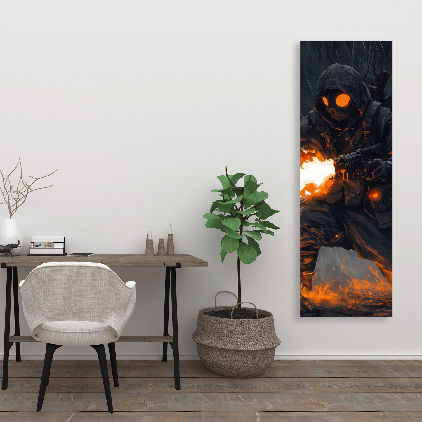 Scorch White Canvas - Stylish Home Decor for Any Space