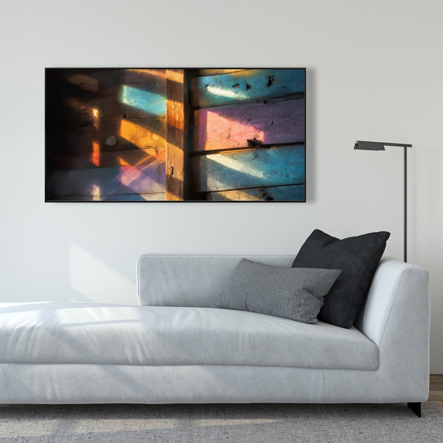 Casting Rainbows - Green Framed Canvas for Home Decor