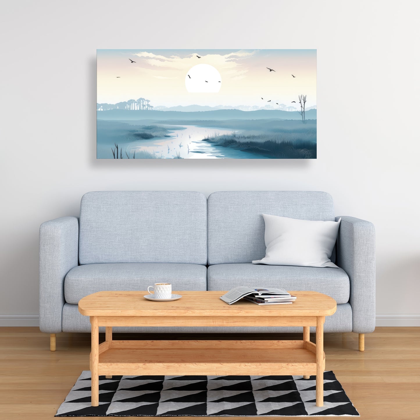 The Marsh - Blue Canvas Art for Stylish Home Decor