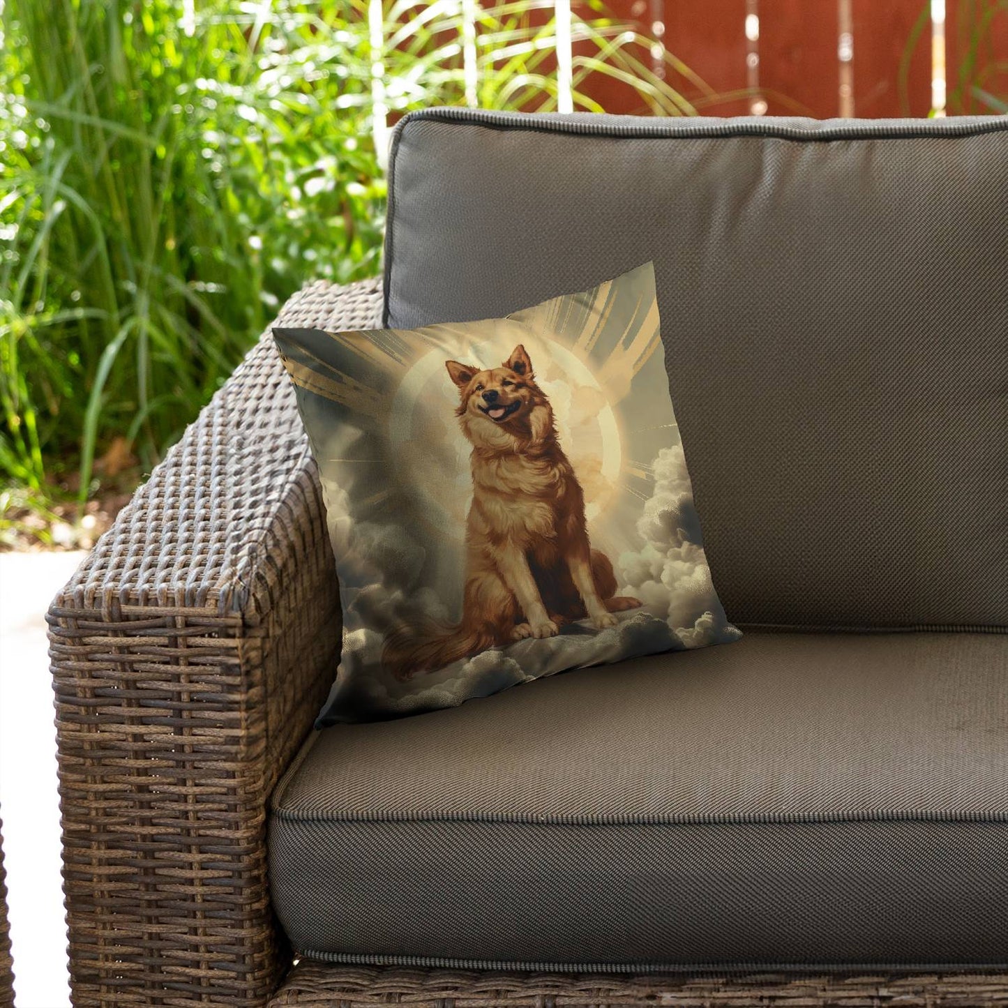 Man's best angel - Throw pillow - Print on demand