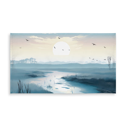 The Marsh White Indoor/Outdoor Tablecloth for Home Decor