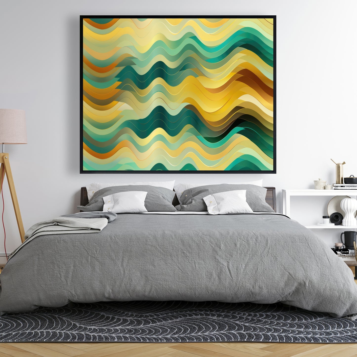 Rich by design - Orange Framed Canvas for Home Decor