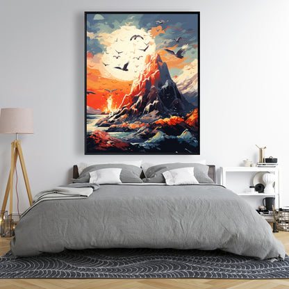 Towards danger - 36"x36" Framed canvas