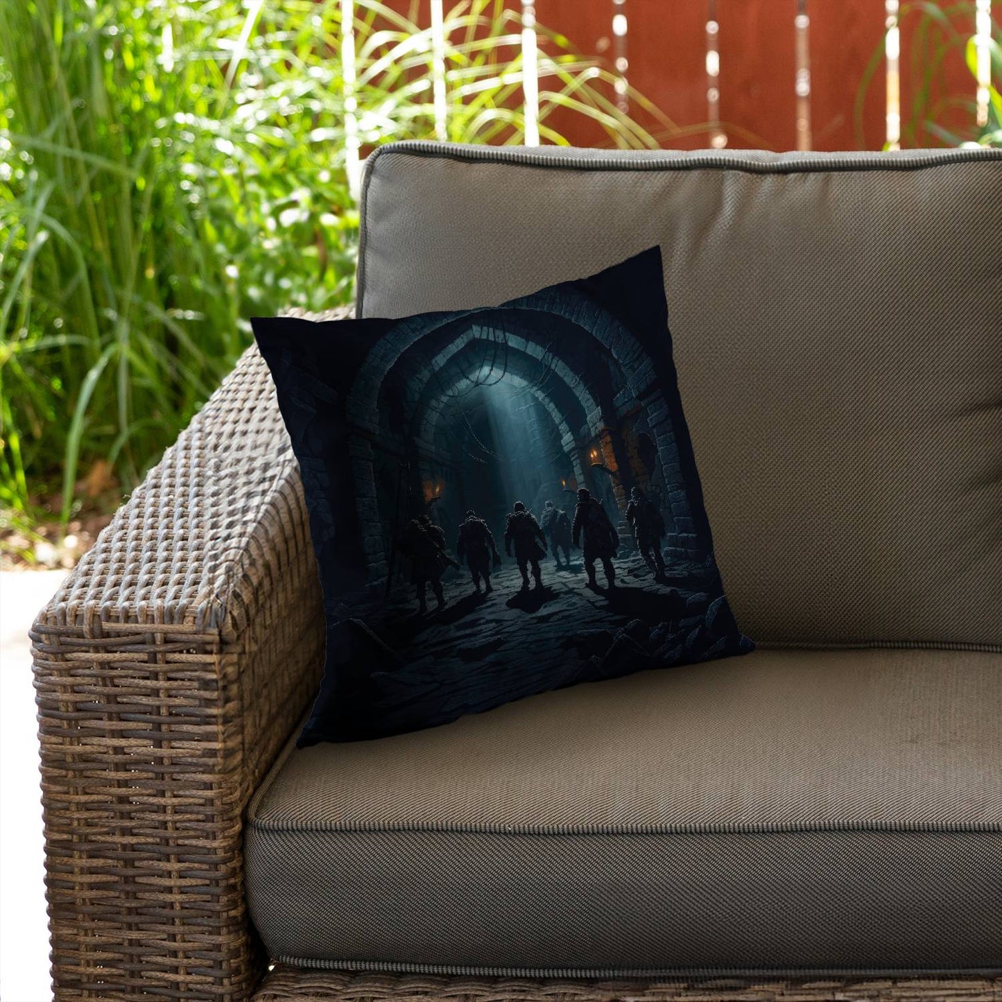 Deep exploration - Throw pillow - Print on demand