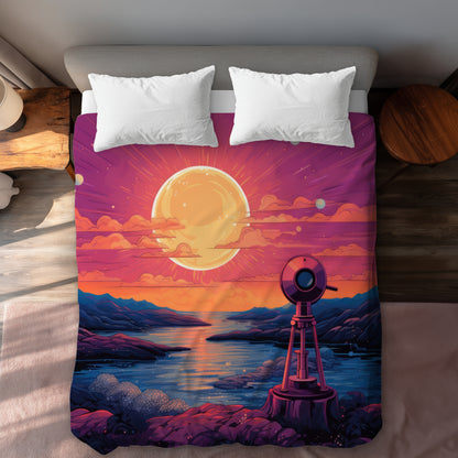 Measure the Calm Blue Duvet Cover - Home Decor Essential