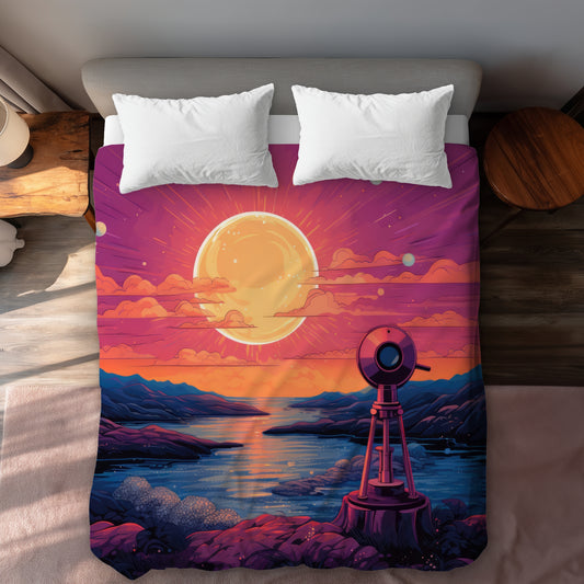Measure the Calm Blue Duvet Cover - Home Decor Essential