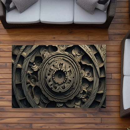 Cycles Gray Outdoor Area Rug | Stylish Home Decor Solution
