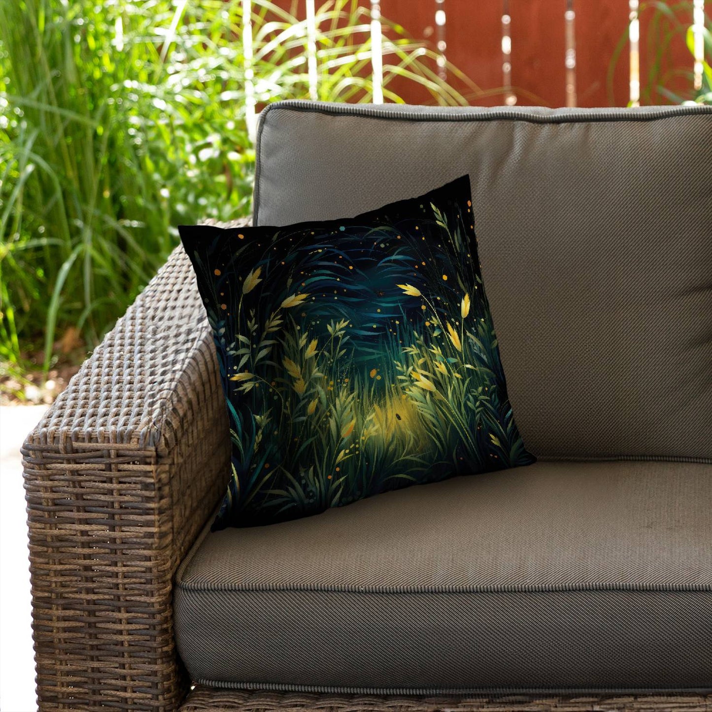 Lit plains - Throw pillow - Print on demand