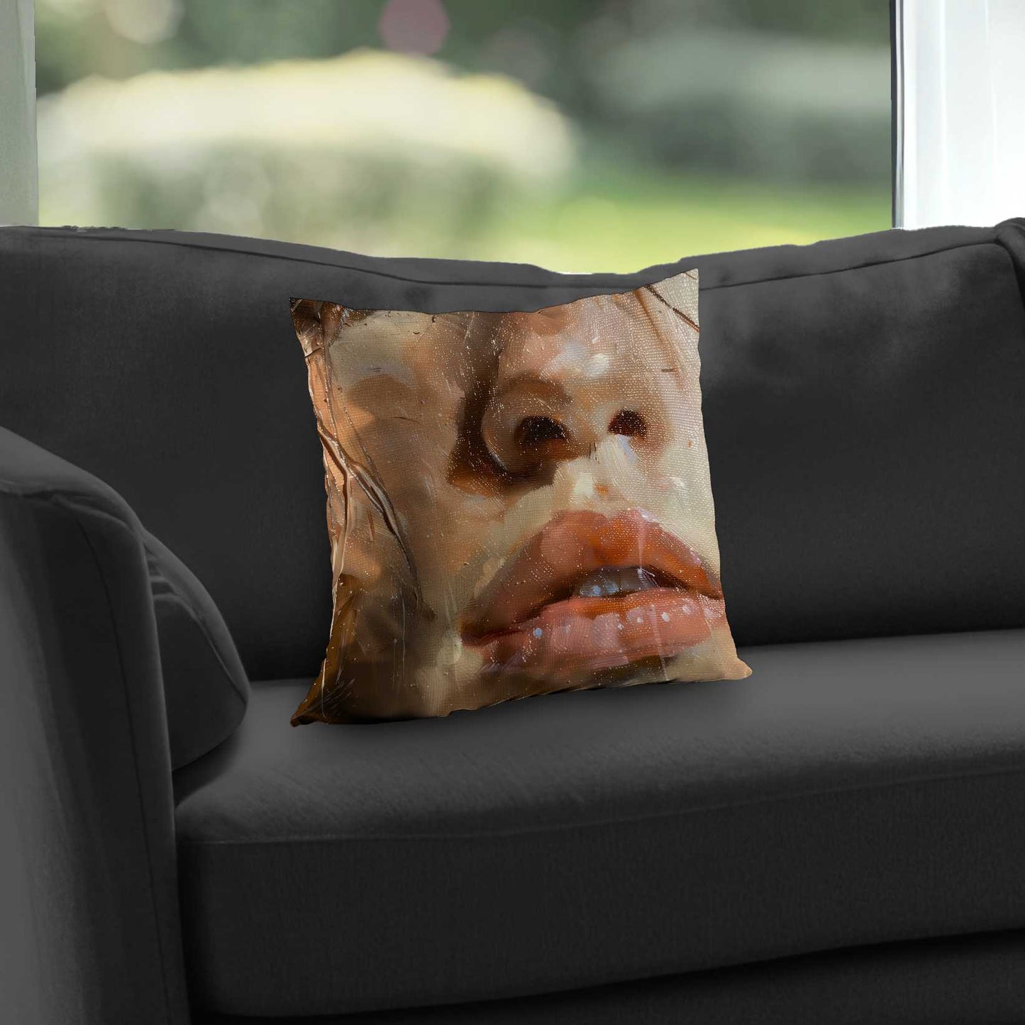 Lust Poly Twill Throw Pillow - Stylish Home Decor Accent