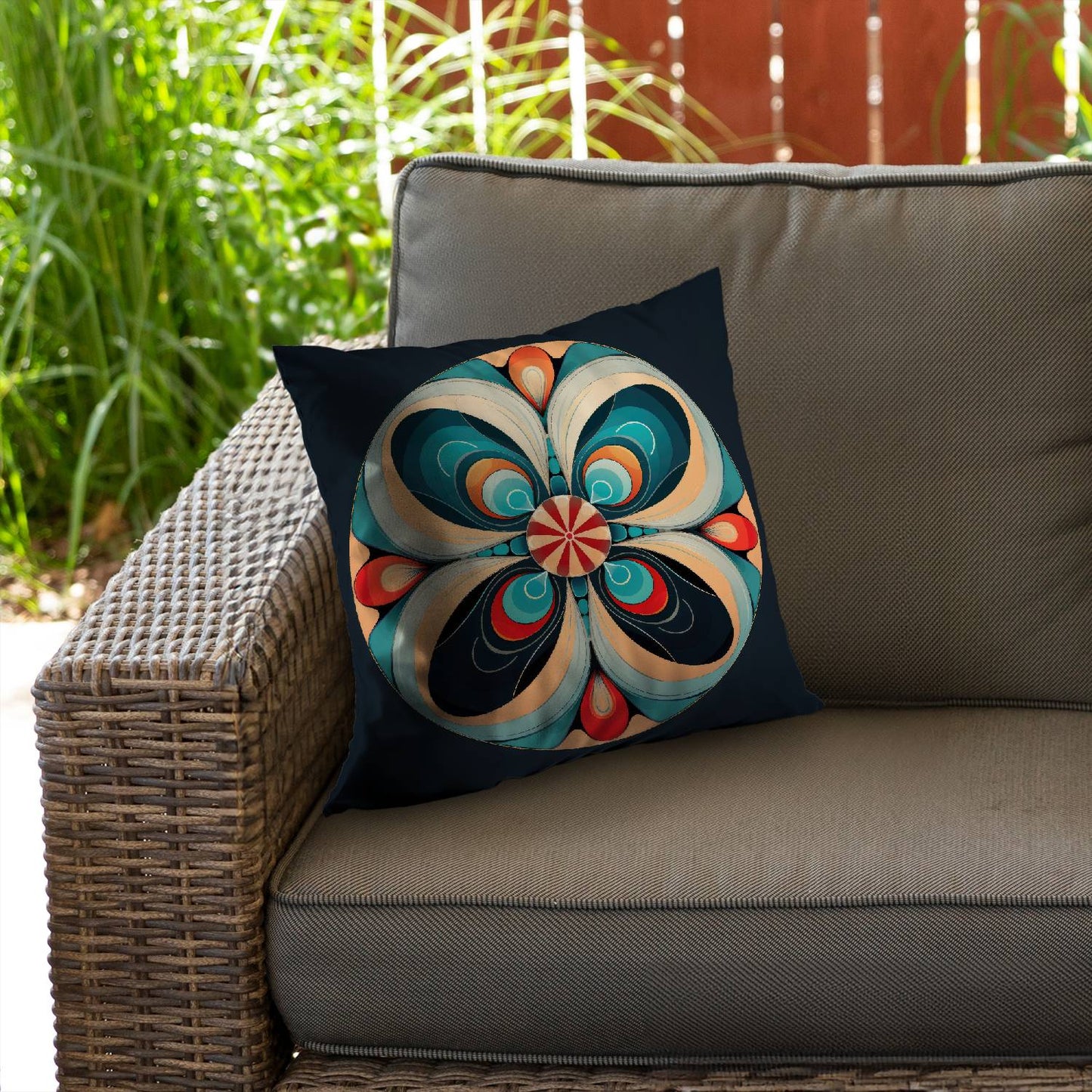 Concentric - Throw pillow - Print on demand