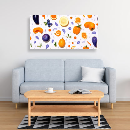 Orange and Purple Canvas - Vibrant Home Decor Art Piece