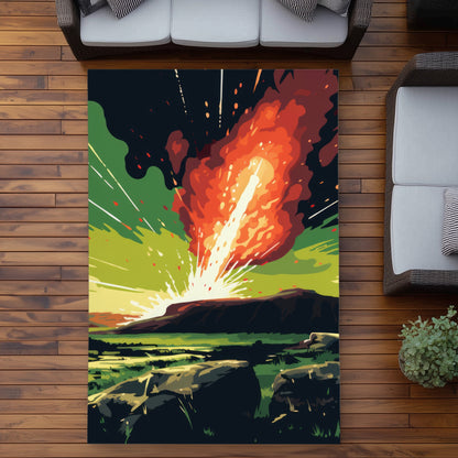 The Crash - Orange Outdoor Area Rug for Home Decor