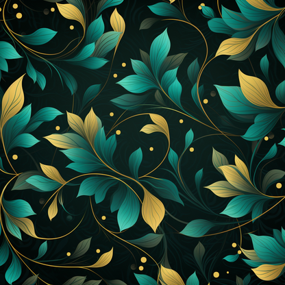 Twirling Twigs - Turquoise Canvas Home Decor Art Piece