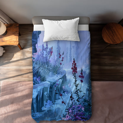 Housse de couette grise Vallée de Glace | Linge de lit élégant pour la maison