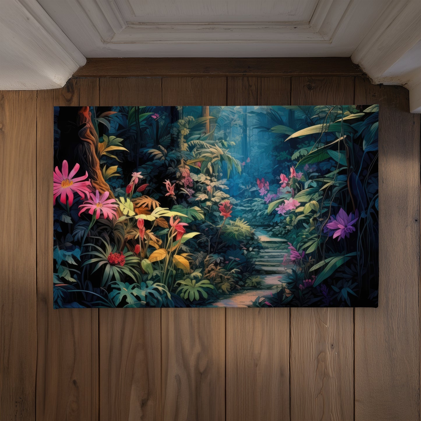 Against all odds Blue Indoor Outdoor Door Mat - Home Decor