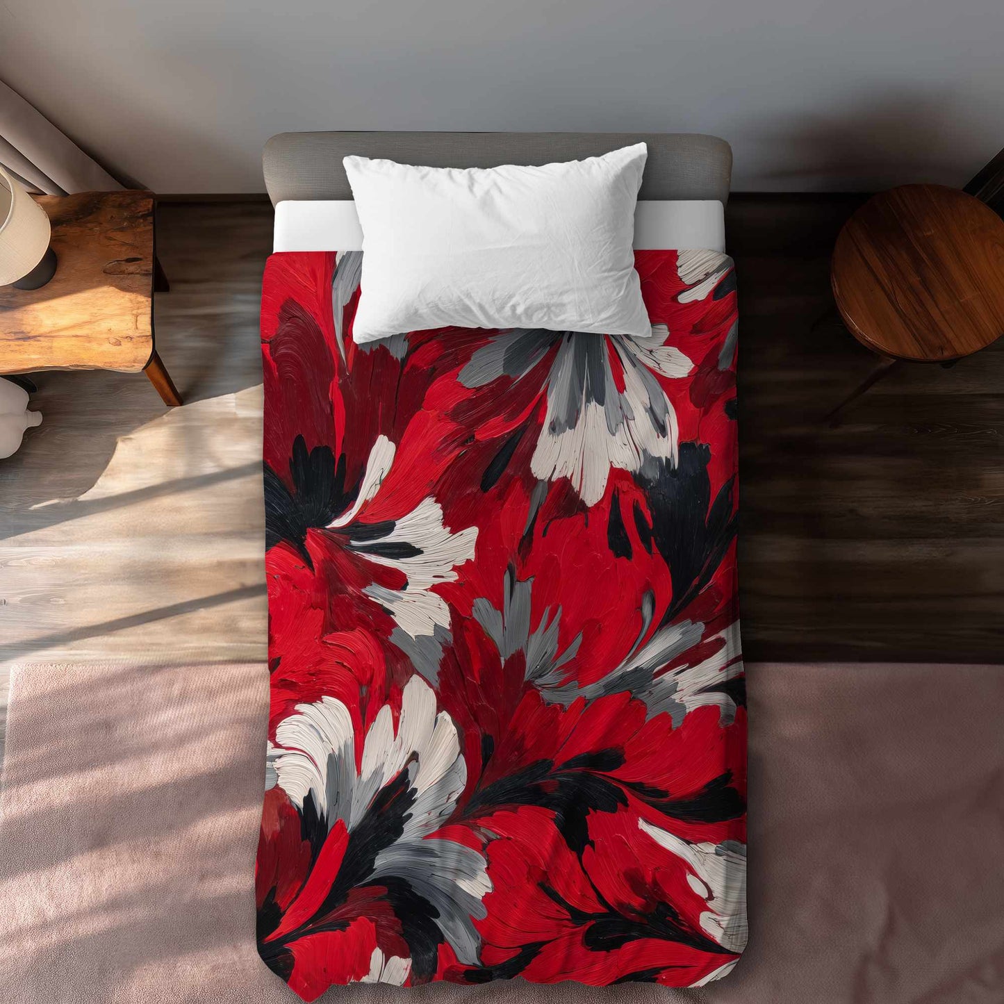 Housse de couette Red Flow | Linge de lit élégant pour la maison