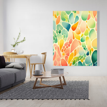 Organic Fruits - Turquoise Canvas Home Decor for Fresh Style