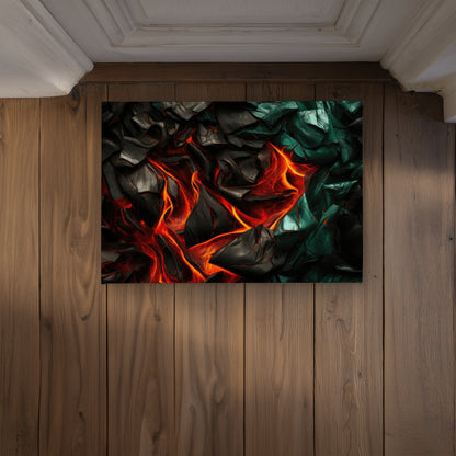 Imminent Rupture Green Door Mat | Indoor Outdoor Home Decor