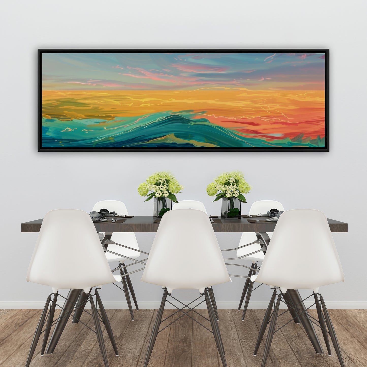 Watercolors - Framed Canvas - Print on demand