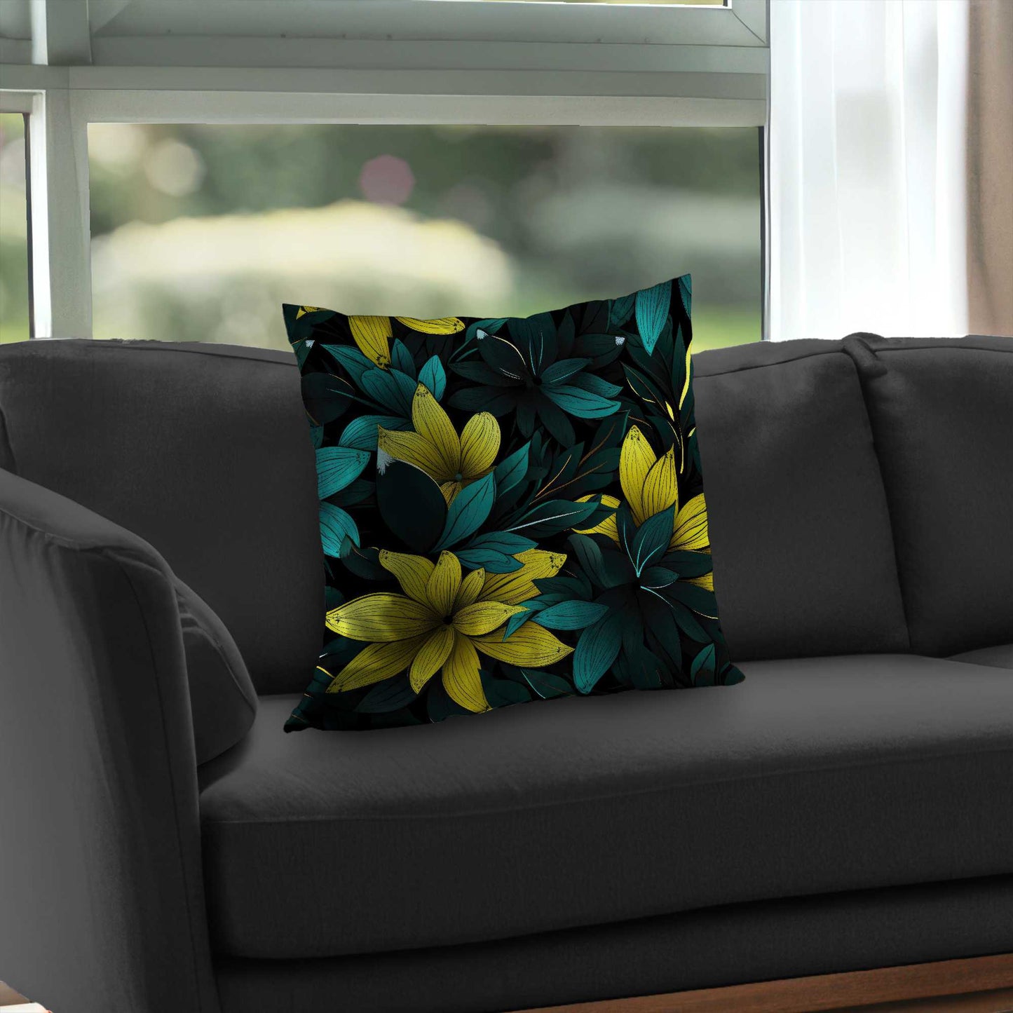Coussin décoratif en sergé de polyester résistant | Accessoire de décoration élégant pour la maison