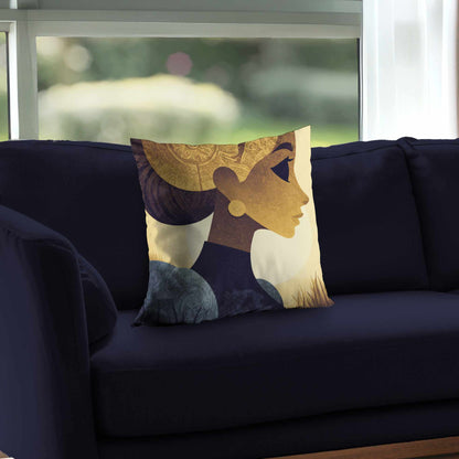 Oreiller décoratif en sergé polyester Golden Muse | Décoration d'intérieur