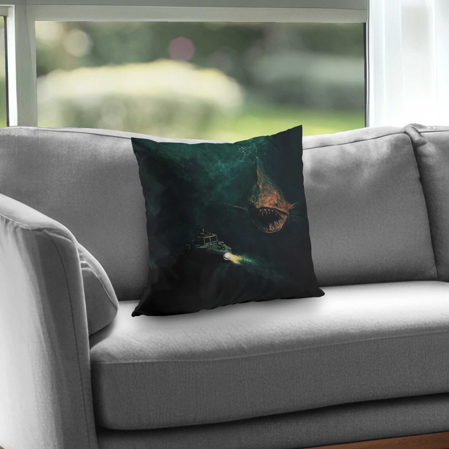 Depths Turquoise Poly Twill Throw Pillow | Home Decor Insert