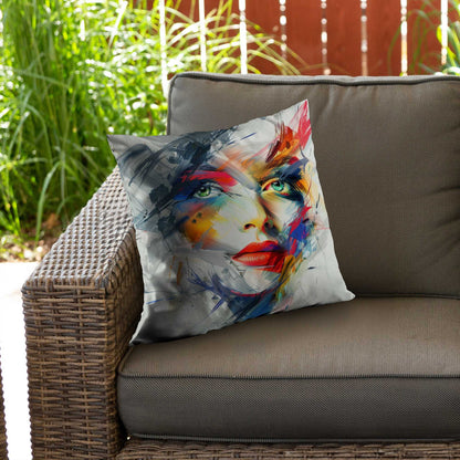 Abstract Look Poly Twill Throw Pillow | Modern Home Decor