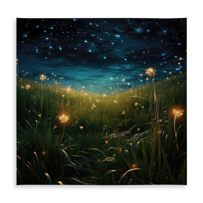 The Night Sky Orange Tablecloth | Indoor Outdoor Decor